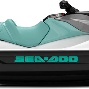 Nueva moto de agua Sea-Doo GTI 2024 en color azul celeste