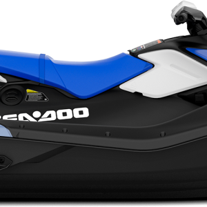 Nueva moto de agua Sea-Doo SPARK 2024 en color azul para tres pasajeros