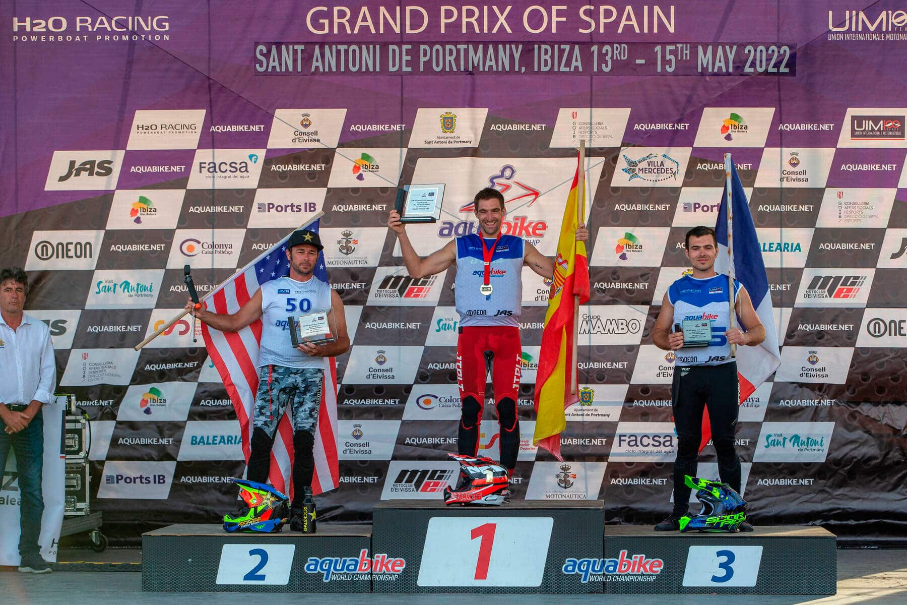 Podium de Ski GP1 del Mundial de Aquabike - GP de España